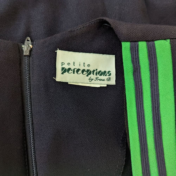 Petite Perceptions Vintage Blue & Green Dress - Picture 9 of 10